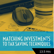 Tax Saving Investments CPE Course for CPAs & Enrolled Agents